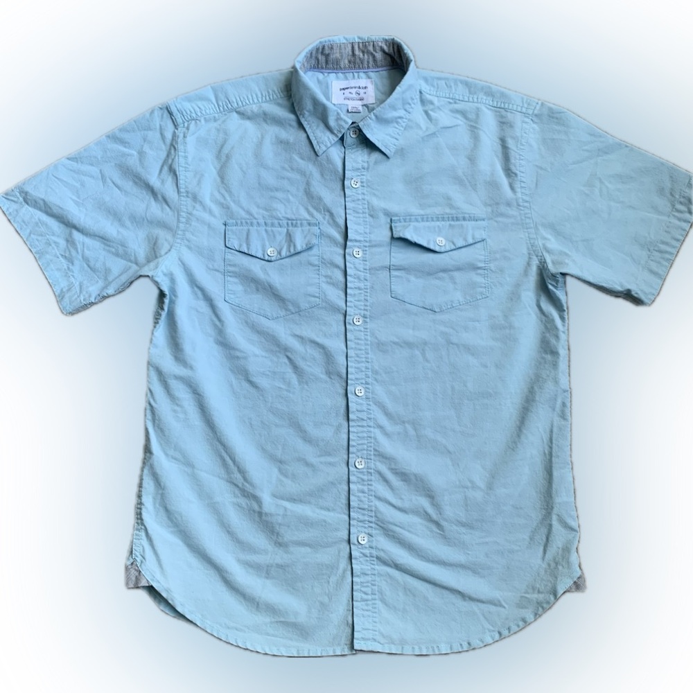 Boys 14/16 Button Down cotton/polyester Shirt | Paper Denim And Cloth
